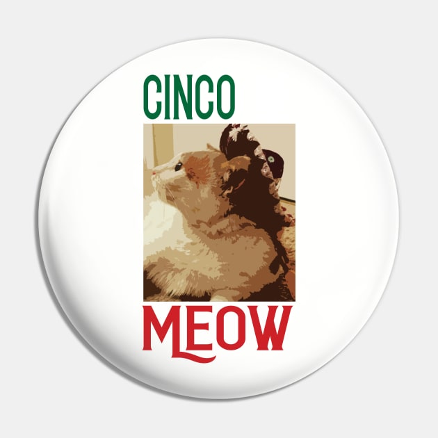 Cinco De Meow Pin by TheLeopardBear