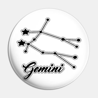 Gemini Zodiac Constellation Design Pin