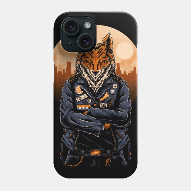 fox cyberpunk Phone Case by sober artwerk