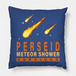 Perseid Meteor Shower Survivor 1 Pillow