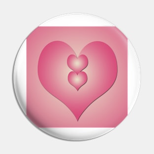 Pink hearts on pink background Pin