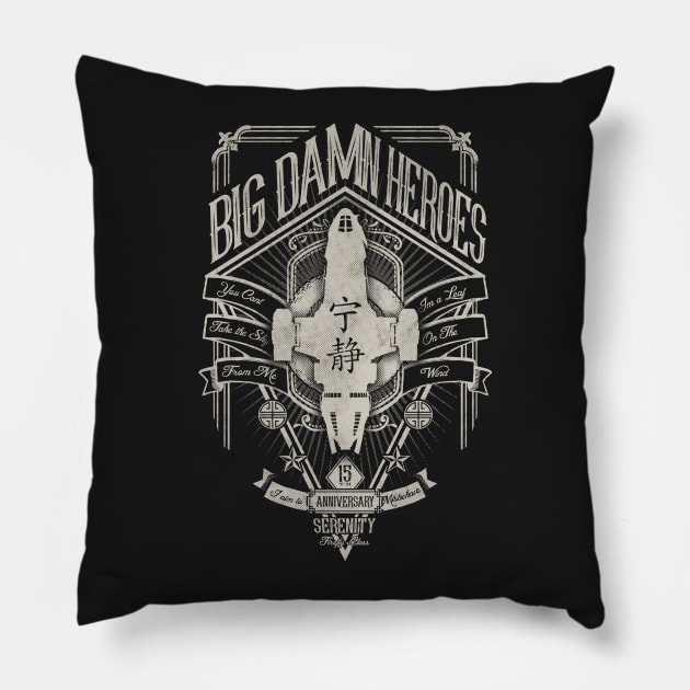 Big Damn heroes Vintage Pillow by Arinesart