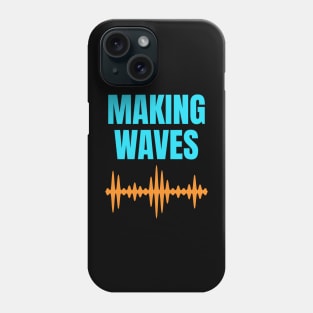 Making Waves - Sound Waves - Music Producer Cyan and Orange Phone Case