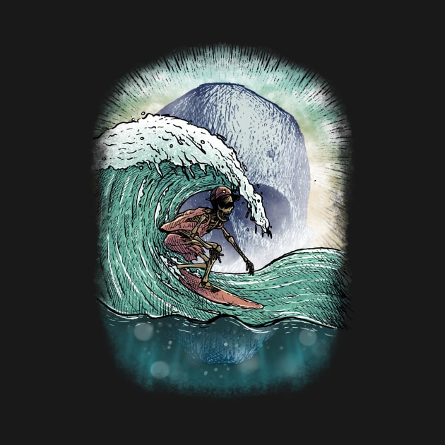 Skull Surf Halloween by ROCKHOPPER