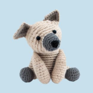 Crochet Wolf Baby Toy T-Shirt