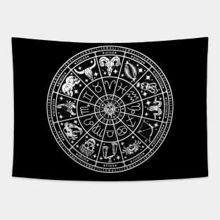 zodiac wheel Tapestry