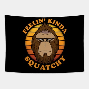 FEELIN KINDA SQUATCHY Funny Bigfoot Sasquatch Retro Vintage Tapestry