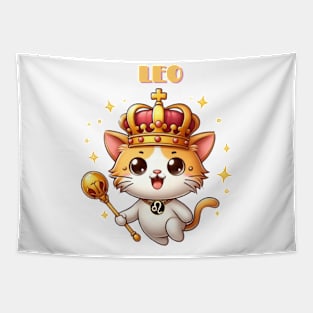 Leo Zodiac Cat Tapestry