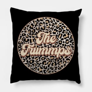 Retro Music Trummps Personalized Name Circle Birthday Pillow