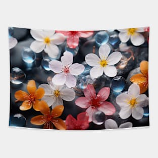 Wild flower Water Lake Nature Serene Tapestry