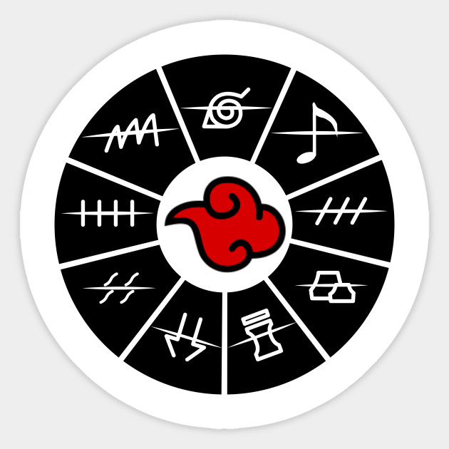 Akatsuki Members Naruto Shippuden Sticker Teepublic
