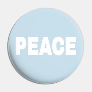 PEACE - White - Back Pin