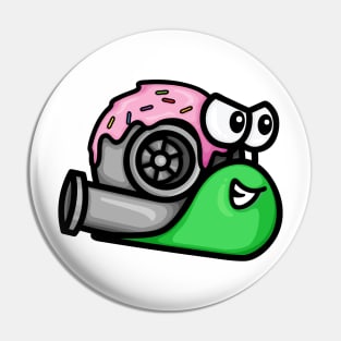 Turbo Snail - Blue and Pink Donut Pin