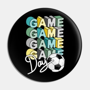 Soccer Game Day Artwork Pin