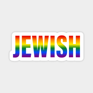 Rainbow Jewish LGBTQ Pride Magnet