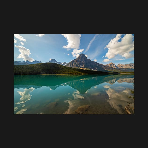 Waterfowl Lake Reflection Banff National Park Alberta Canada by WayneOxfordPh