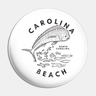 Carolina Beach, NC Summertime Vacationing Mahi Mahi Big Head Fish Pin