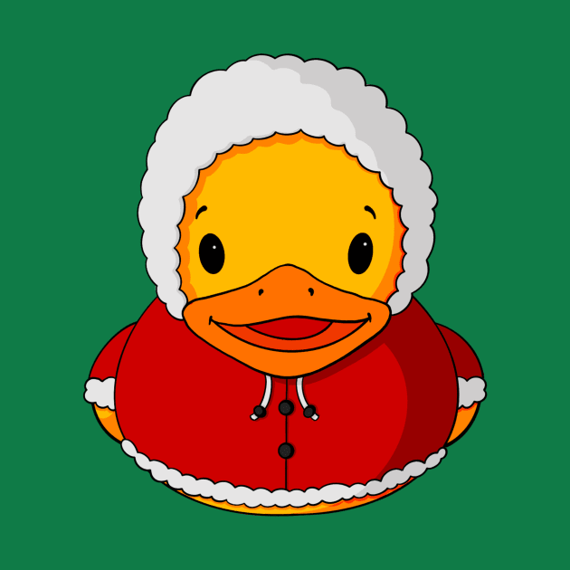 Winter Coat Rubber Duck by Alisha Ober Designs