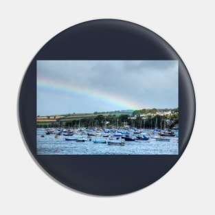 Rainbow Over Falmouth Harbour Pin