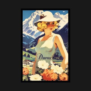 Davos, Switzerland, Travel Poster T-Shirt