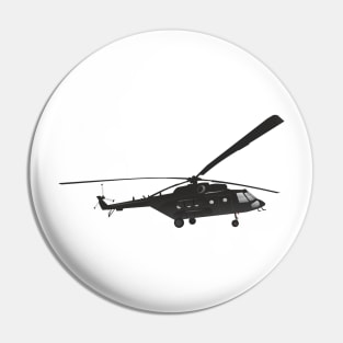 Black Russian Mi-171 Helicopter Pin