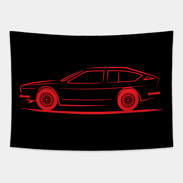 Alfa Romeo Alfasud Red Tapestry by PauHanaDesign