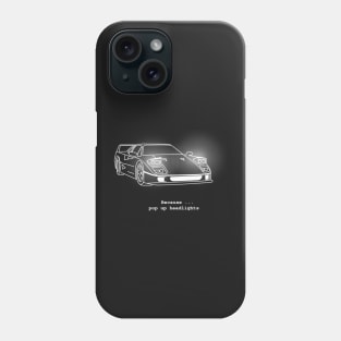 Hidden headlamps on Ferrari F40 Phone Case