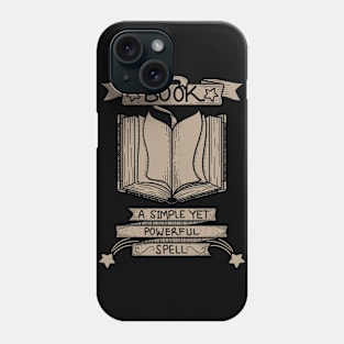 Book Simple Yet Powerful Line Art Illustration with Quote Phone Case