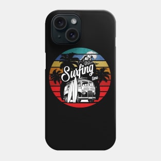 Surfing Time Vibes Retro Phone Case