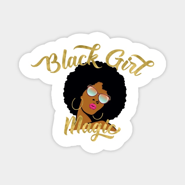 Black Girl Magic Magnet by monarchvisual