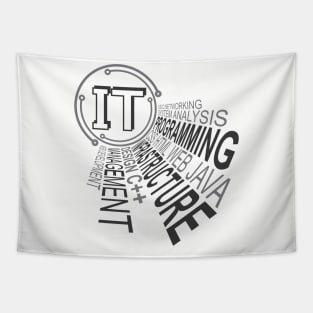 Information Technology in white Tapestry