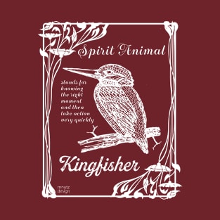 Spirit animal - kingfisher - white T-Shirt