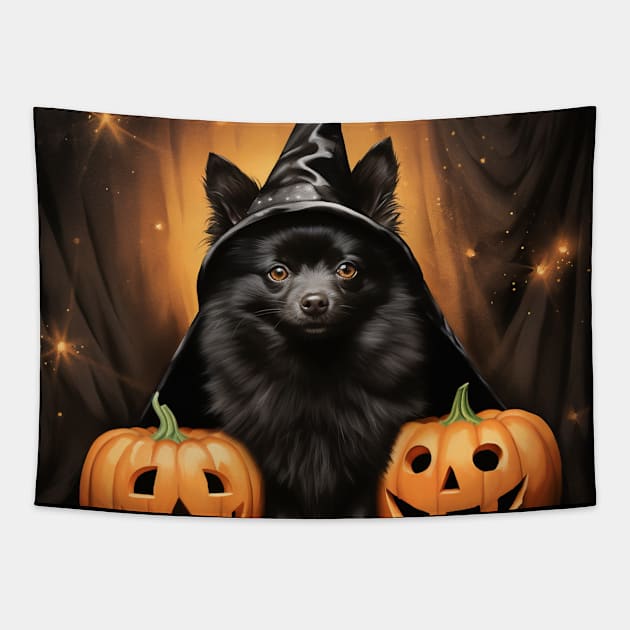 Schipperke Halloween Tapestry by NatashaCuteShop