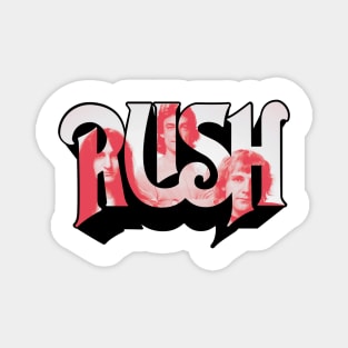 Rush Red & White Magnet