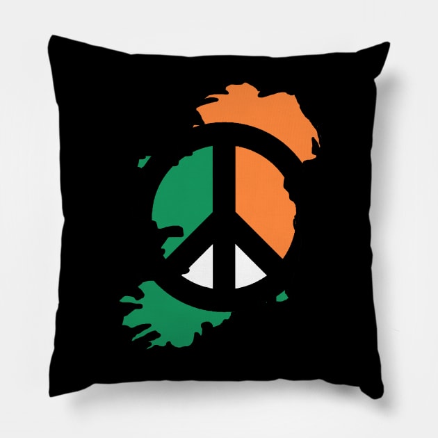 Peace United Ireland Pillow by Mark Ewbie