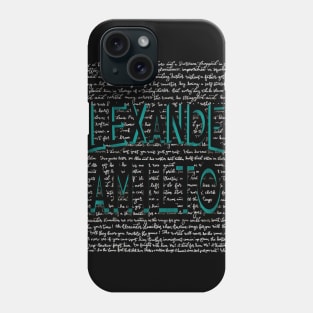 Alexander Hamilton-with Lyric Background Phone Case