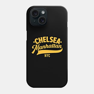 Chelsea Manhattan NYC- Minimal Neighborhood Typo Art Phone Case