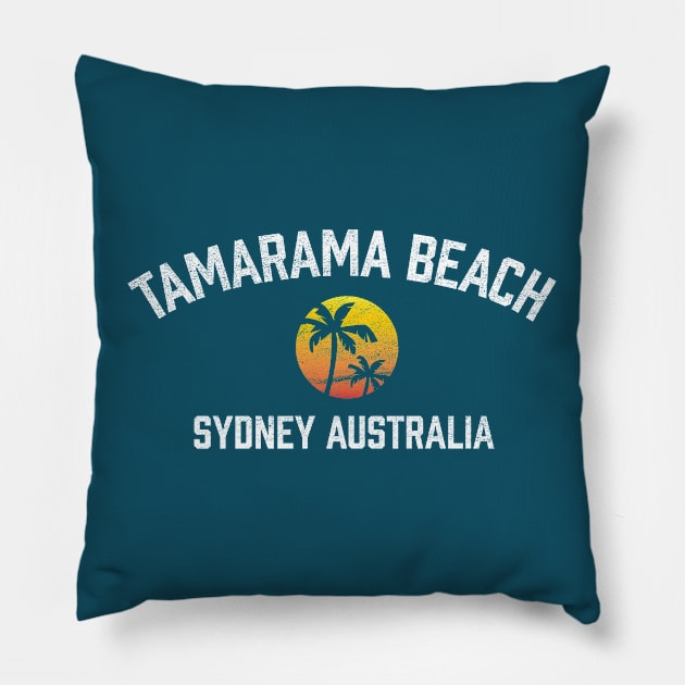 Tamarama Beach Sydney Australia NSW Sunset Palm Pillow by TGKelly