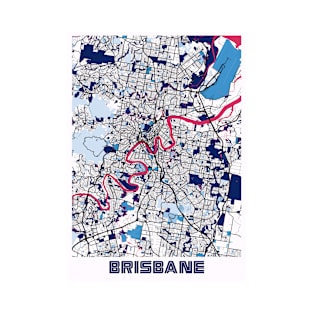 Brisbane - Australia MilkTea City Map T-Shirt