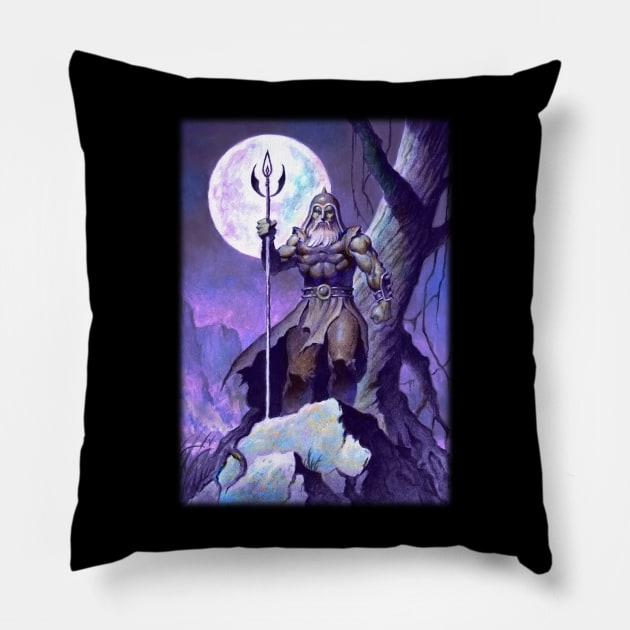 Viking Moon Pillow by Paul_Abrams