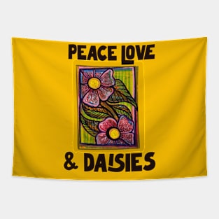 Peace love and Daisies Tapestry