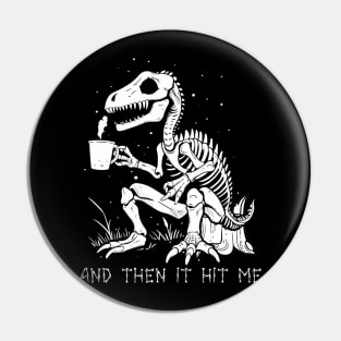 Funny Skeleton Dinosaur Costume Goth Men Women Halloween Pin