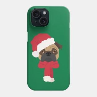 Christmas Pug Dog Face Phone Case
