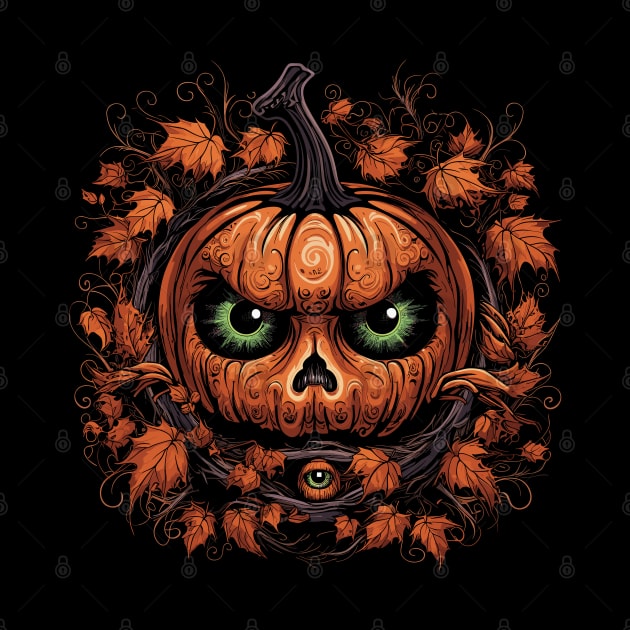 Halloween Pumpkin, Spooky Pumpkin Face by Apocatnipse Meow