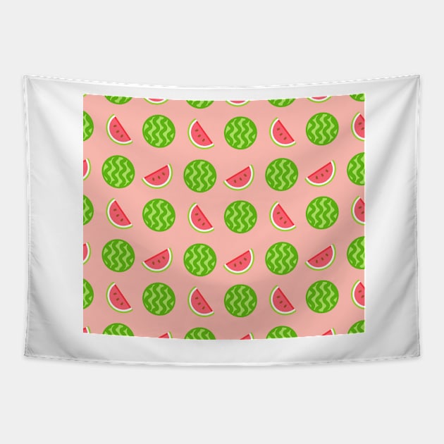 Watermelon pattern Tapestry by timegraf