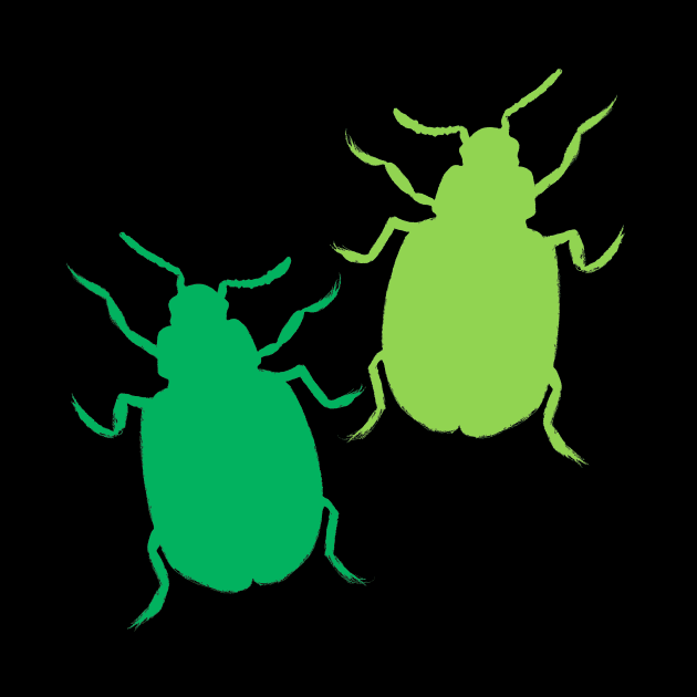 Green Beetle Bugs by IvyLilyArt