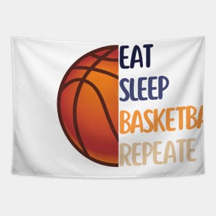 Eat sleep basketball repeat Tapestry