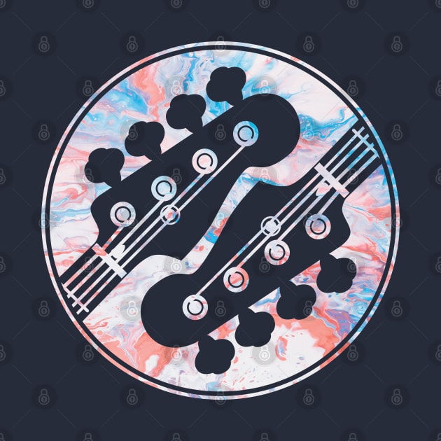 Bass Guitar Headstock Circle Texture Dark Theme by nightsworthy