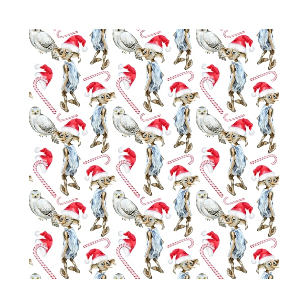 Magical Christmas Seamless Pattern by Simple Wishes Art