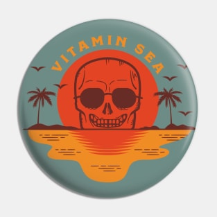 Vitamin Sea Vintage skeleton Pin